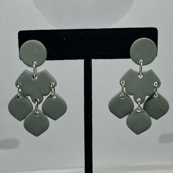 Handmade Clay Dangle Earrings - Picture 7 of 11